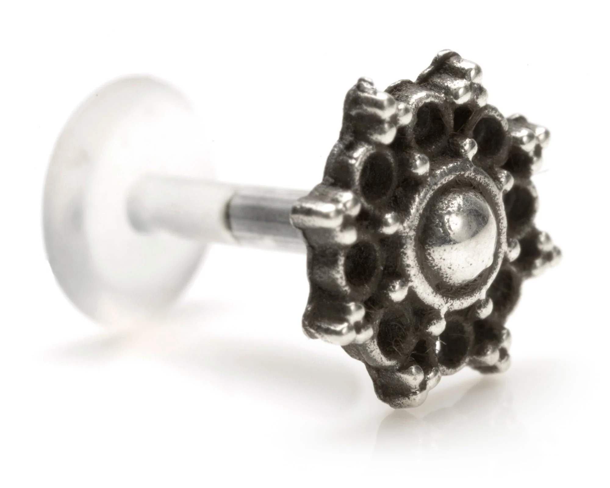 1x Silver & Plastic Labret - SVLAB6 - Image 2