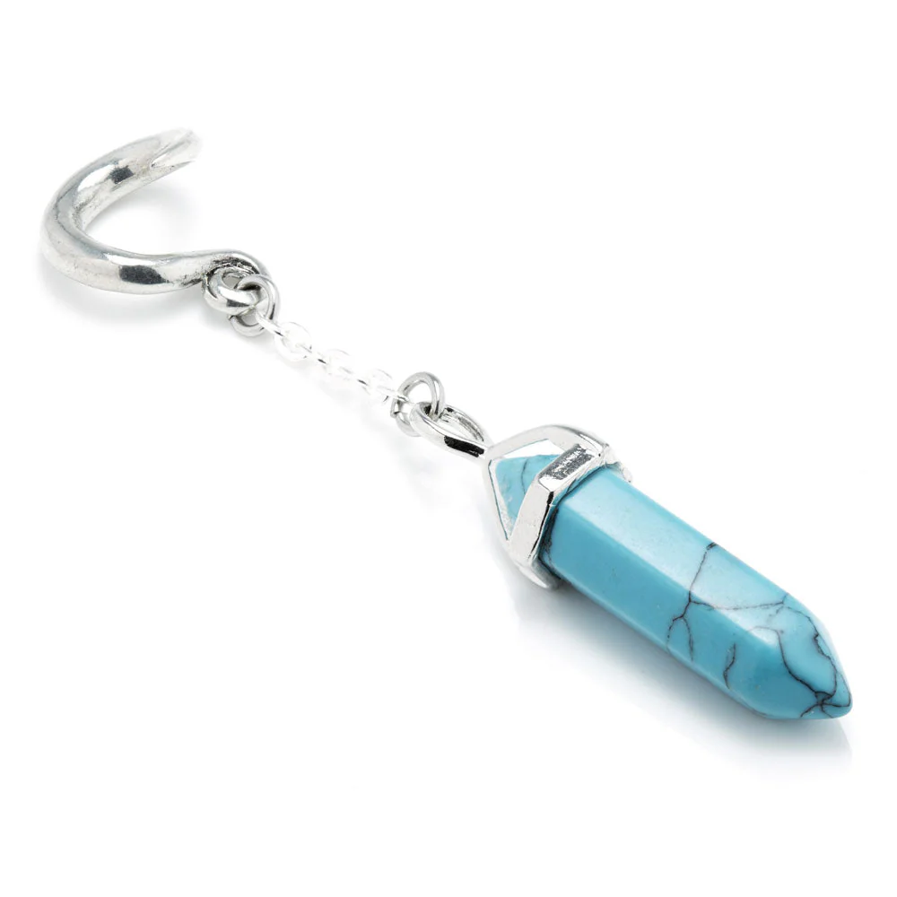 1x Turquoise Quartz Ear Weight - Image 2