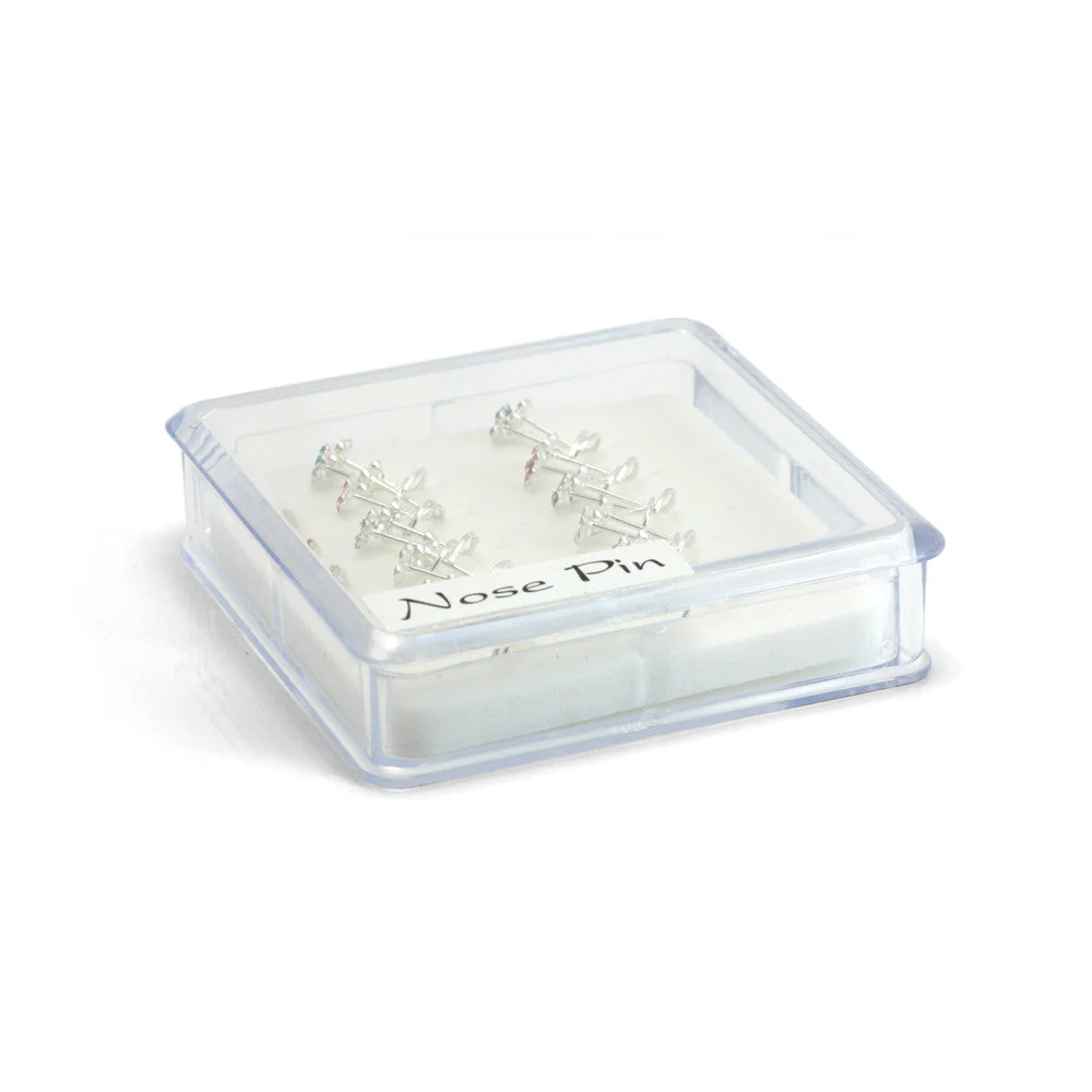 20x Silver Gem Flower Bent Back - Image 2