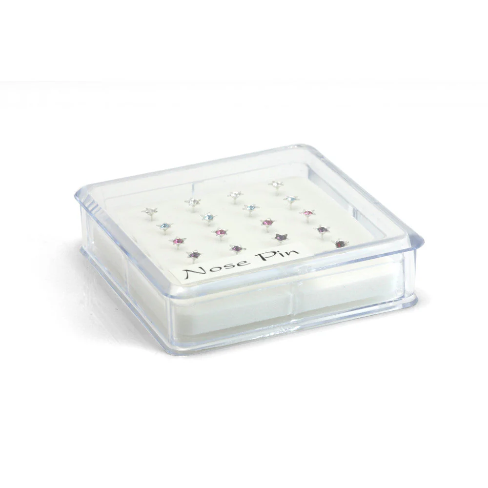 20x Silver Gem Stars - in Box - L Back - Image 3