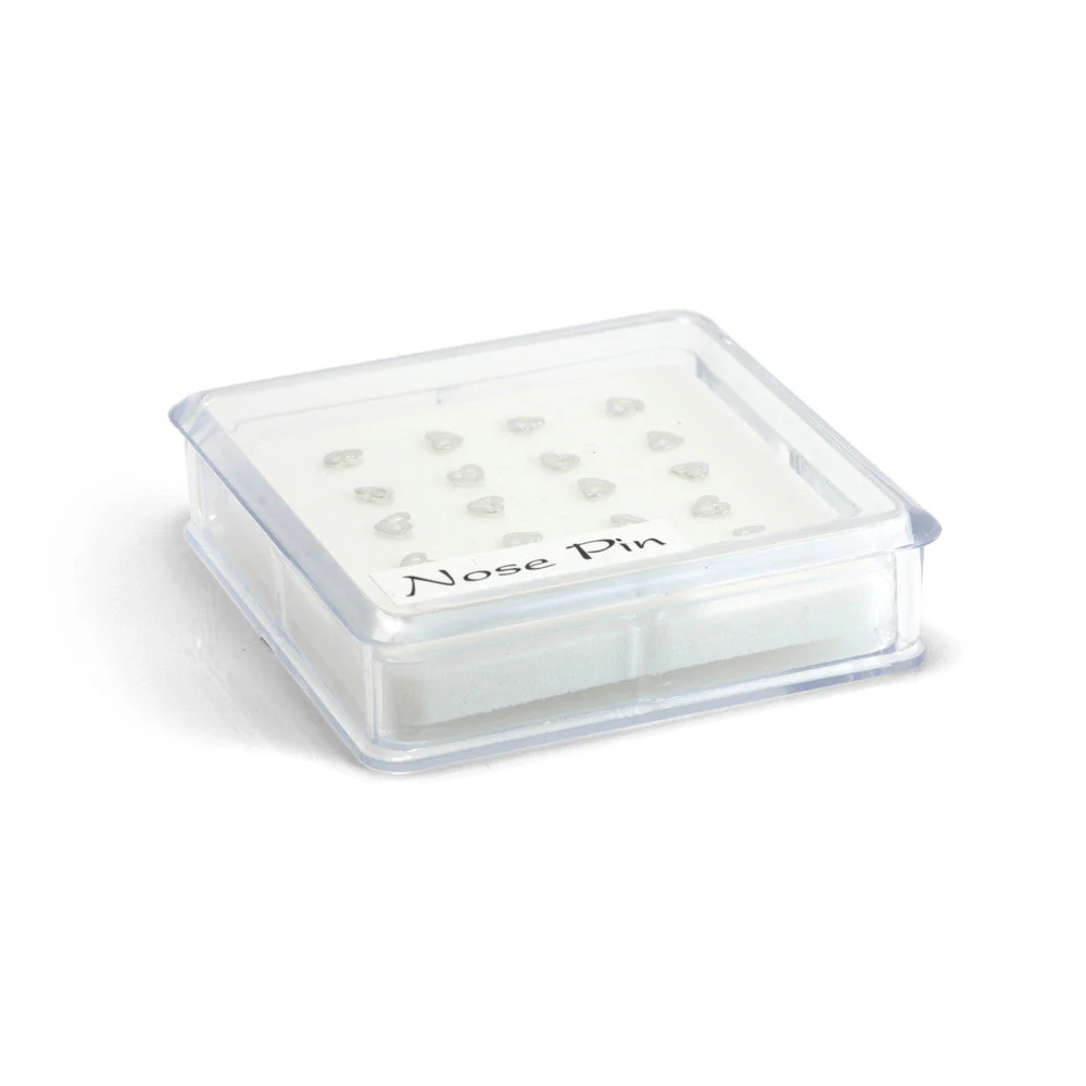 20x Silver Heart Straight Ball Back - in Box - Image 2