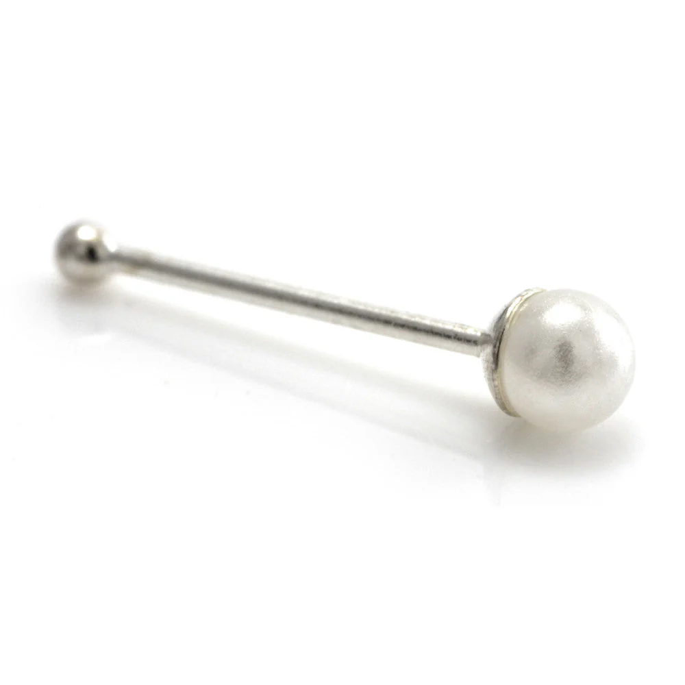 20x Silver Pearl Straight Ball Back - in Box - Image 3
