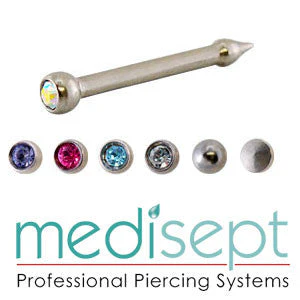 3x Titanium Plain Disk Medisept Nose Stud