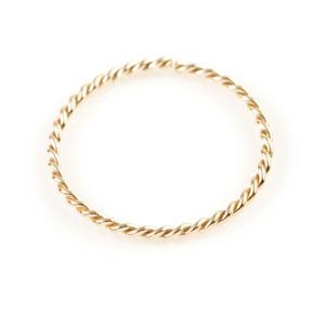9ct Gold Twisted Seamless Ring - Image 2