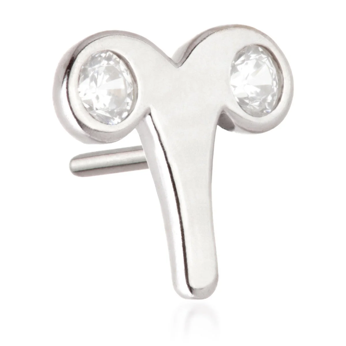 Aries Threadless Jewelled Zodiac Pin Attachment - Image 2