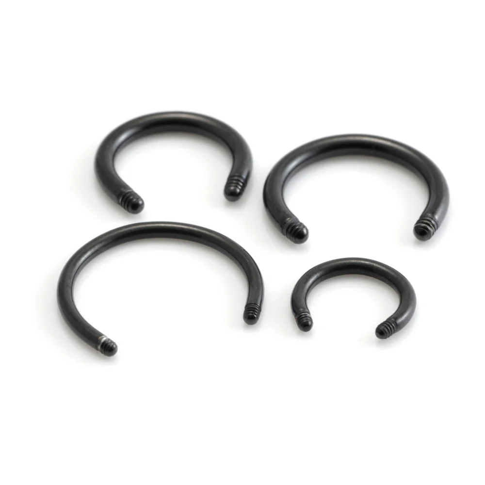 Black Steel Circular Barbell Stem