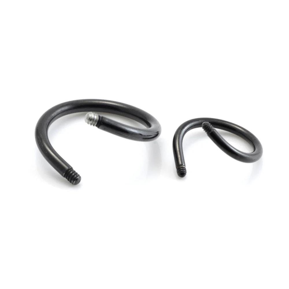 Black Steel Spiral Stem