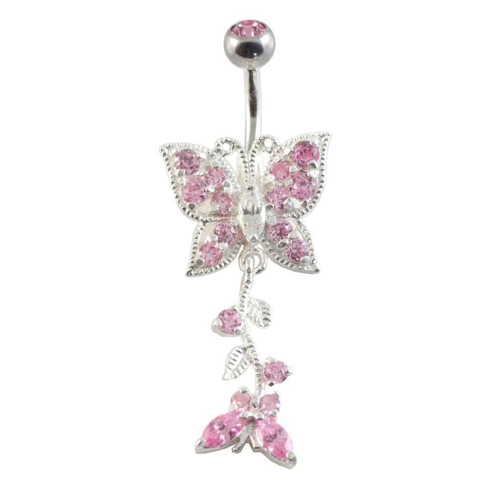 Butterfly Silver & Steel Navel - Image 2