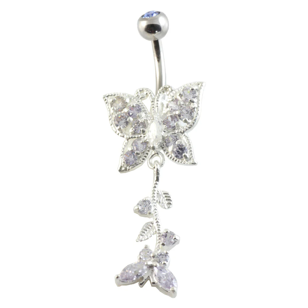 Butterfly Silver & Steel Navel - Image 3