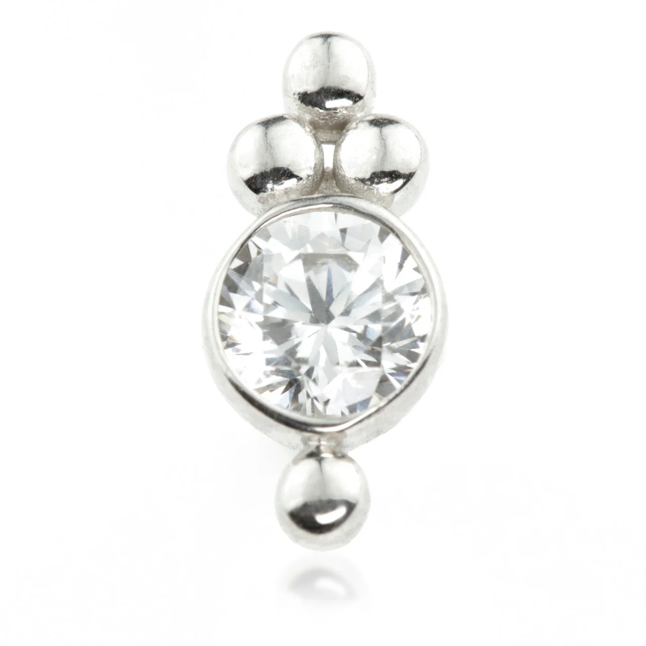 Caeli Gem Solid Gold Cartilage Barbell Earring - Image 4