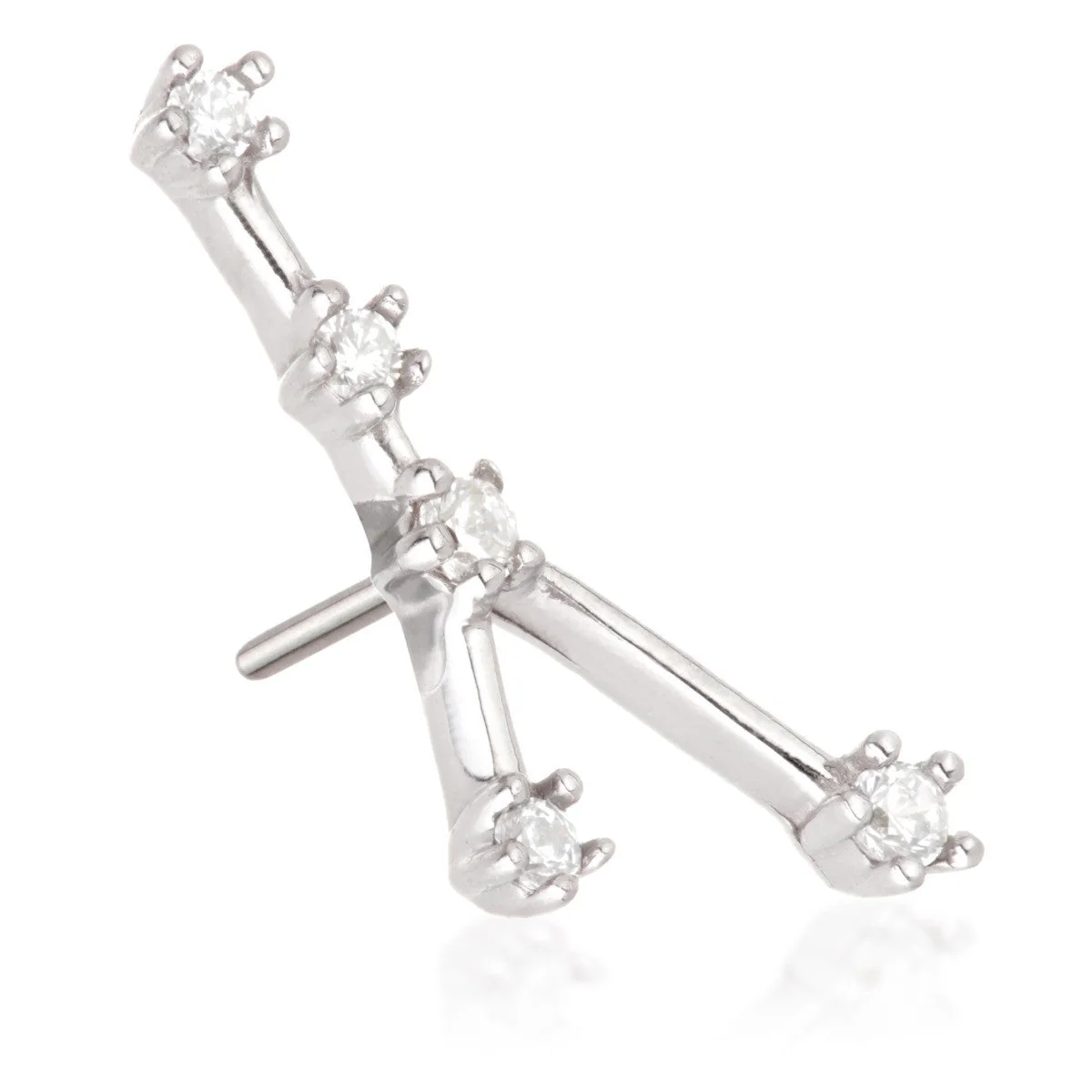 Cancer Threadless Jewelled Zodiac Constellation Pin Attachment - Image 2