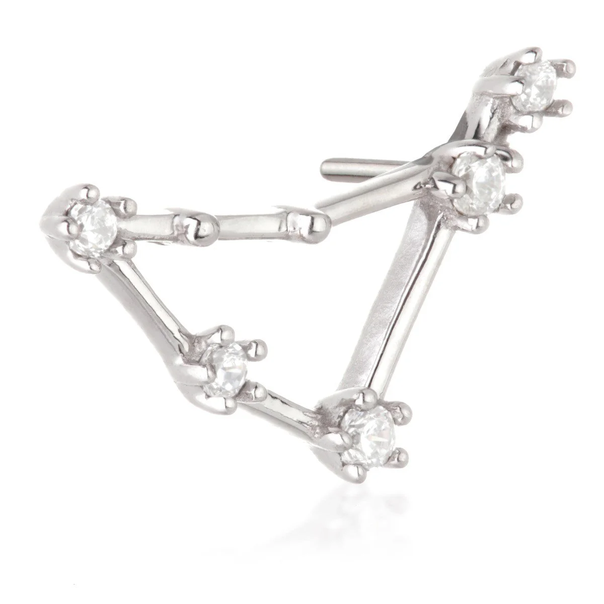 Capricorn Threadless Jewelled Zodiac Constellation Pin Attachment - Image 2
