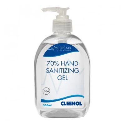 Cleenol 70% Alcohol Hand Sanitiser Gel Pump
