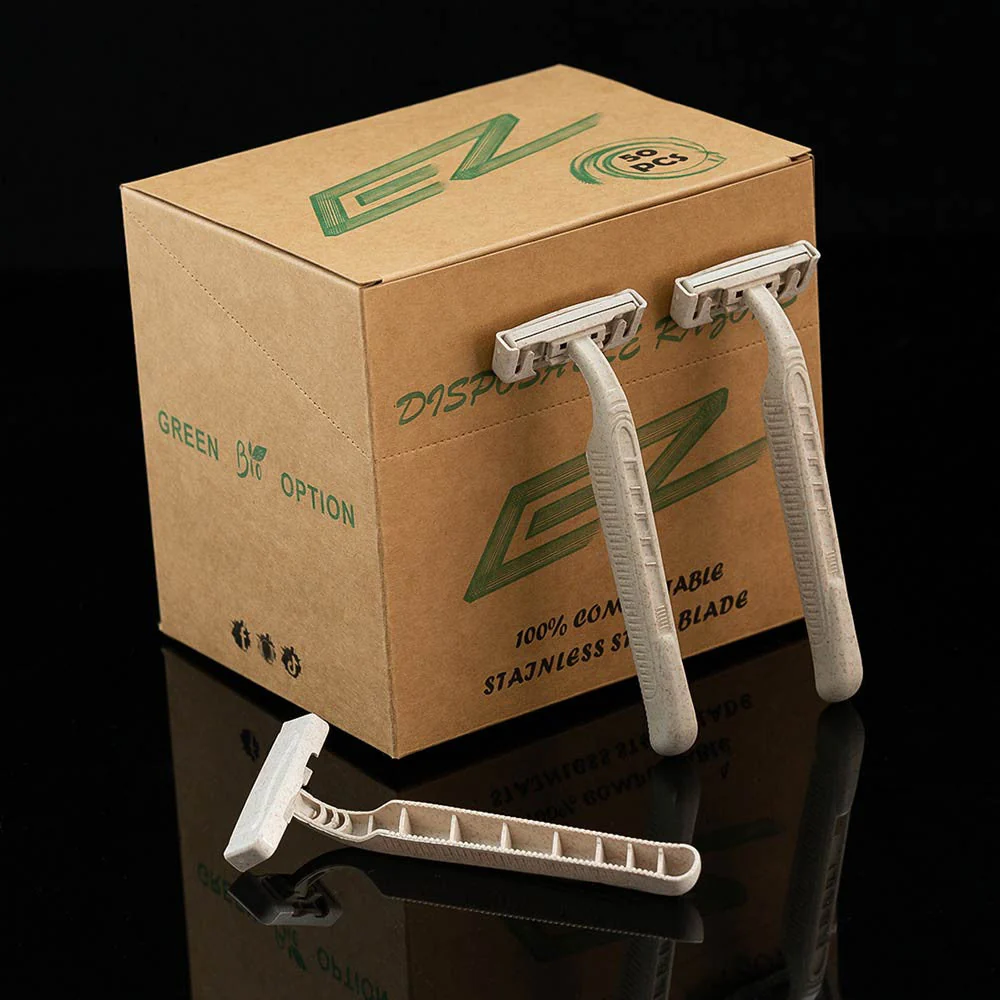 Eco-Friendly Biodegradable Bamboo Disposable Razors - Image 2
