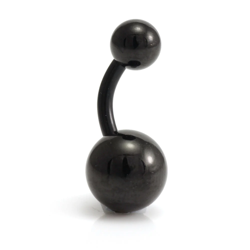 Evil Black Ti External Thread Navel Bar - Image 2