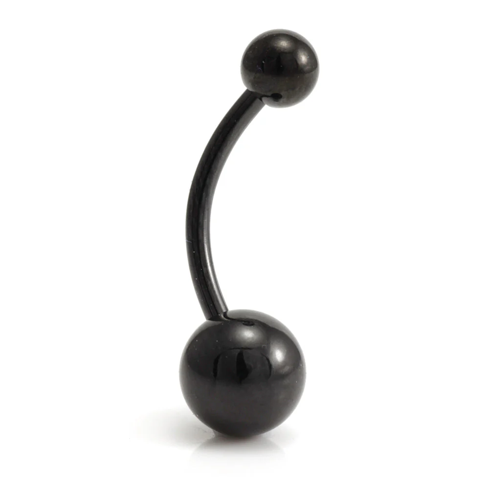 Evil Black Ti External Thread Navel Bar - Image 3