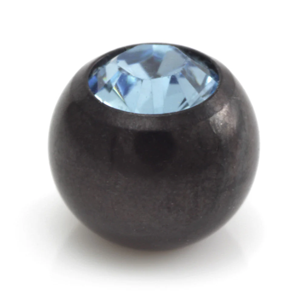 Evil Black Titanium External Thread Gem Ball - Image 11