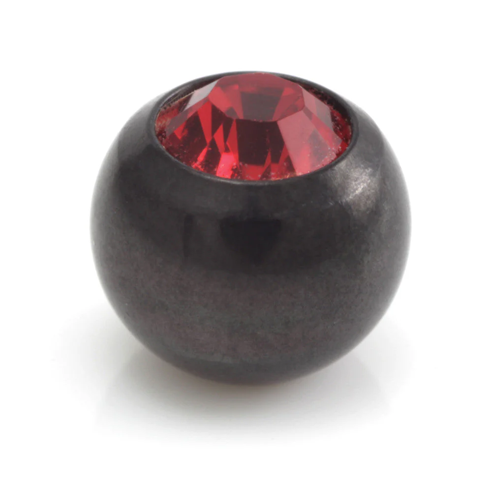Evil Black Titanium External Thread Gem Ball - Image 5