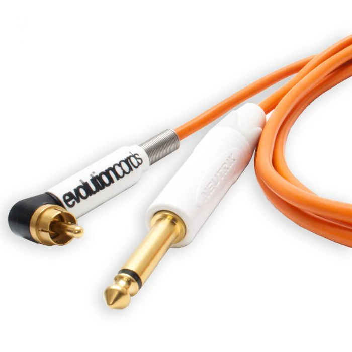 Evolution Angled RCA Tattoo Cord to 1/4 Inch Jack. Silicone Medusa Cable - Image 2