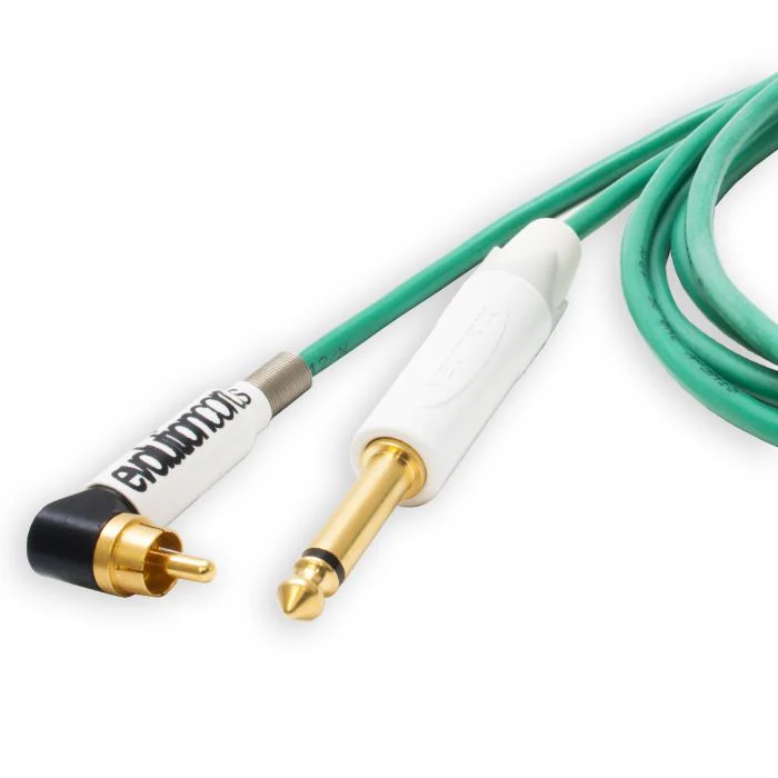 Evolution Angled RCA Tattoo Cord to 1/4 Inch Jack. Silicone Medusa Cable - Image 3