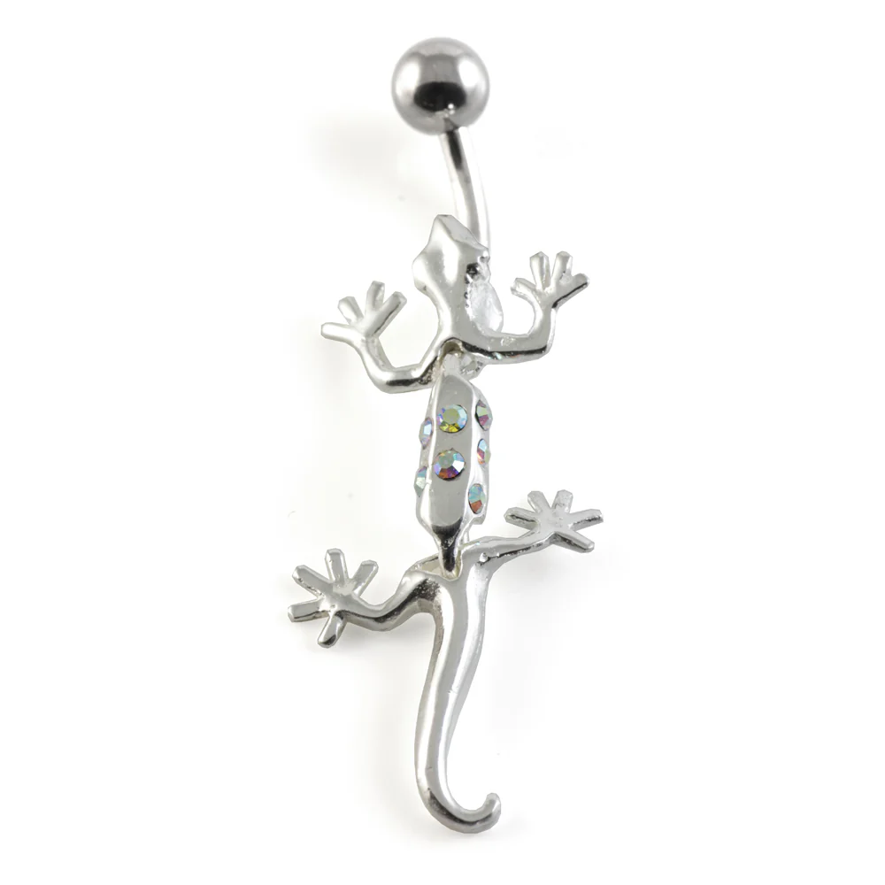 Gecko Silver & Steel Navel - Image 2