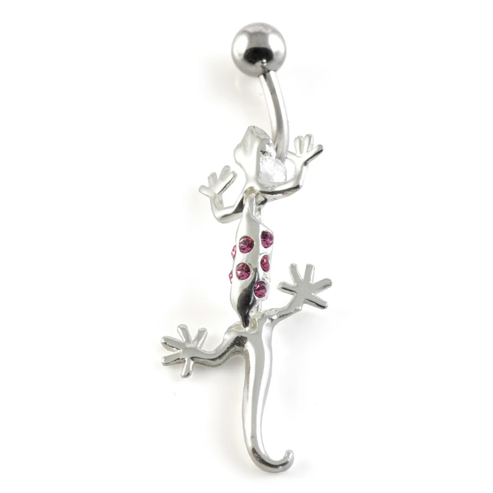 Gecko Silver & Steel Navel - Image 3