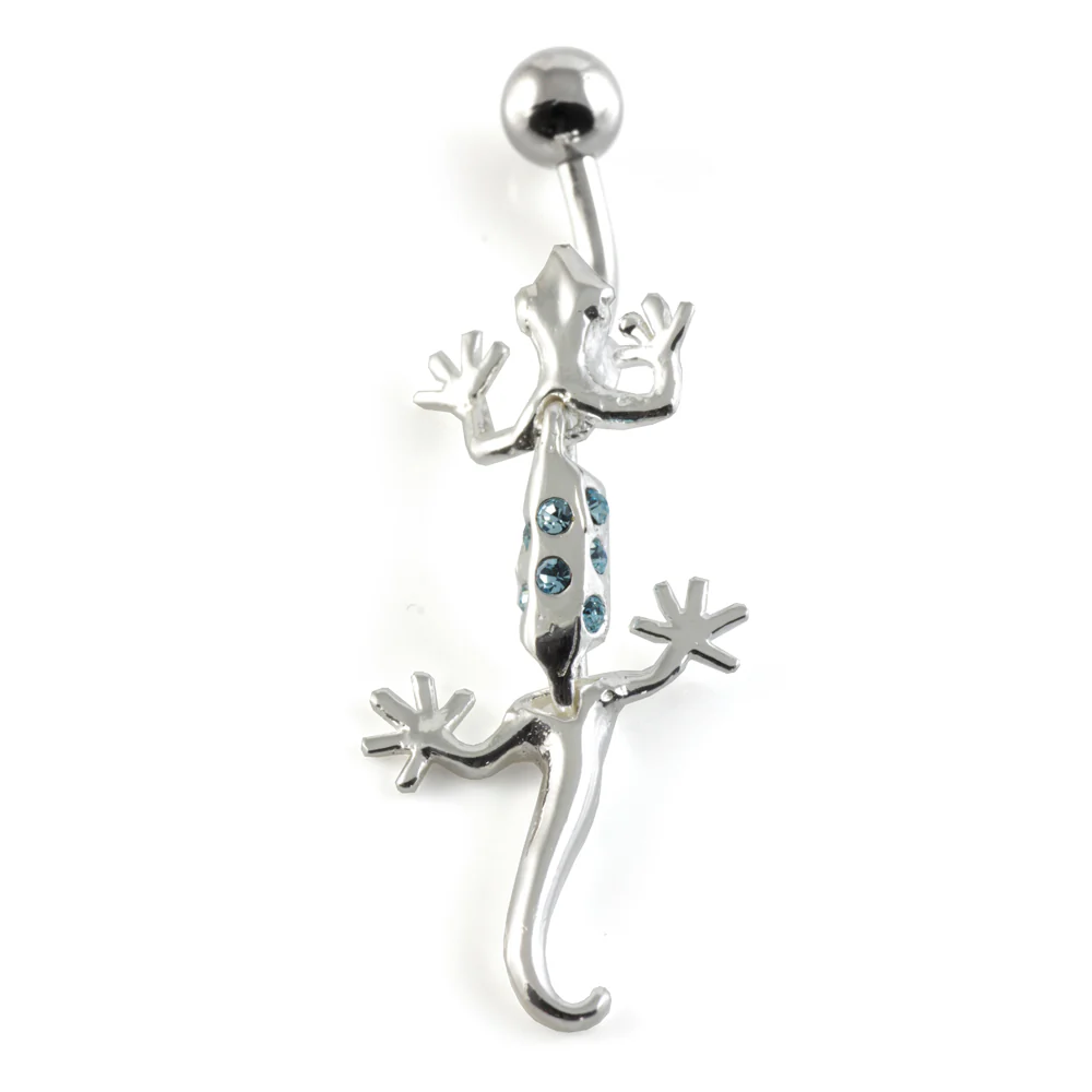 Gecko Silver & Steel Navel - Image 4