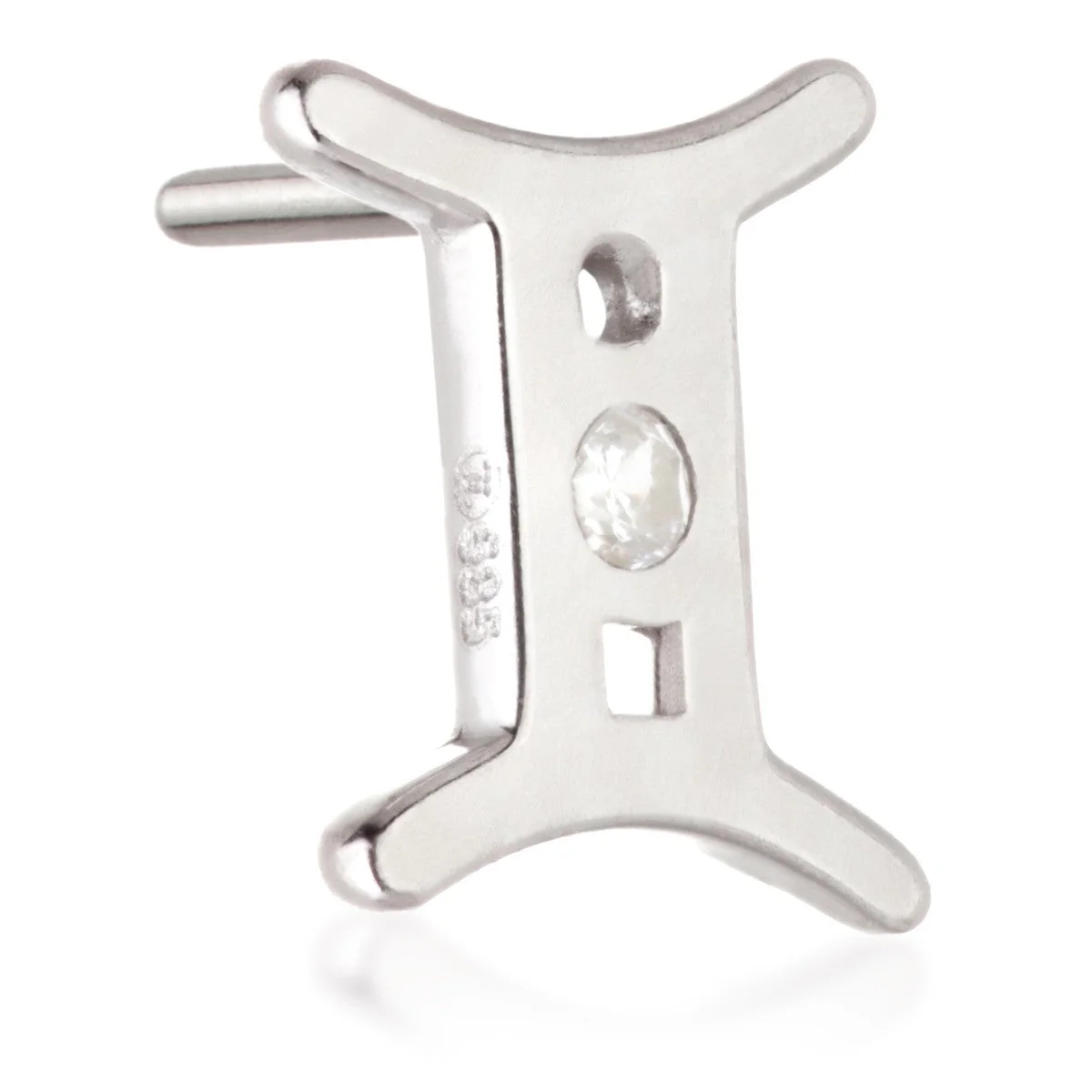 Gemini Threadless Jewelled Zodiac Pin Attachment - Image 2