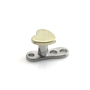 Gold PVD on Ti Heart on Ti Standard Anchor