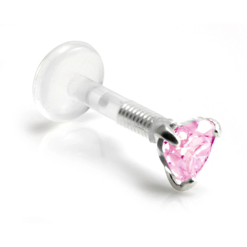 Heart Gem Bioplast Labret - Image 2