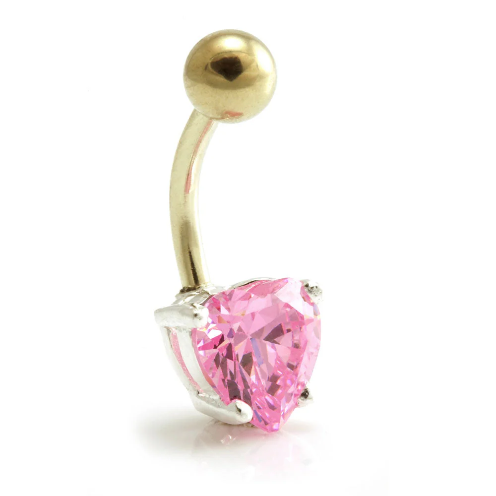 Heart on Gold PVD Navel - Image 2