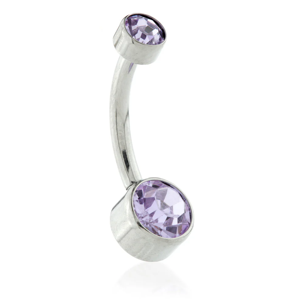 Internal Ti Double Jewelled Disk Navel - 1.6mm - Image 3