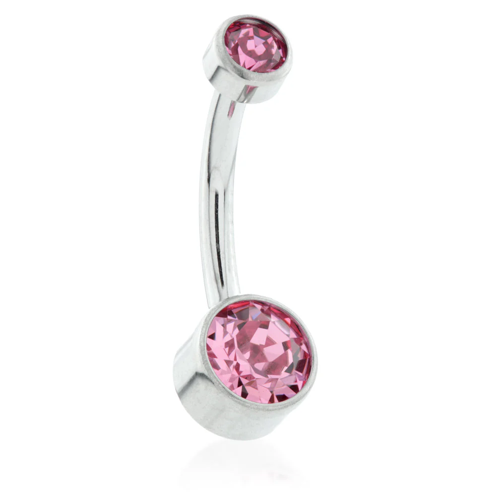 Internal Ti Double Jewelled Disk Navel - 1.6mm - Image 4
