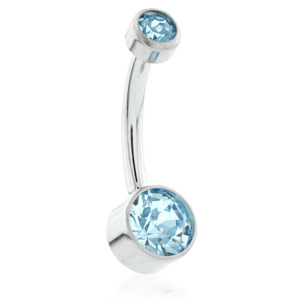 Internal Ti Double Jewelled Disk Navel - 1.6mm - Image 6