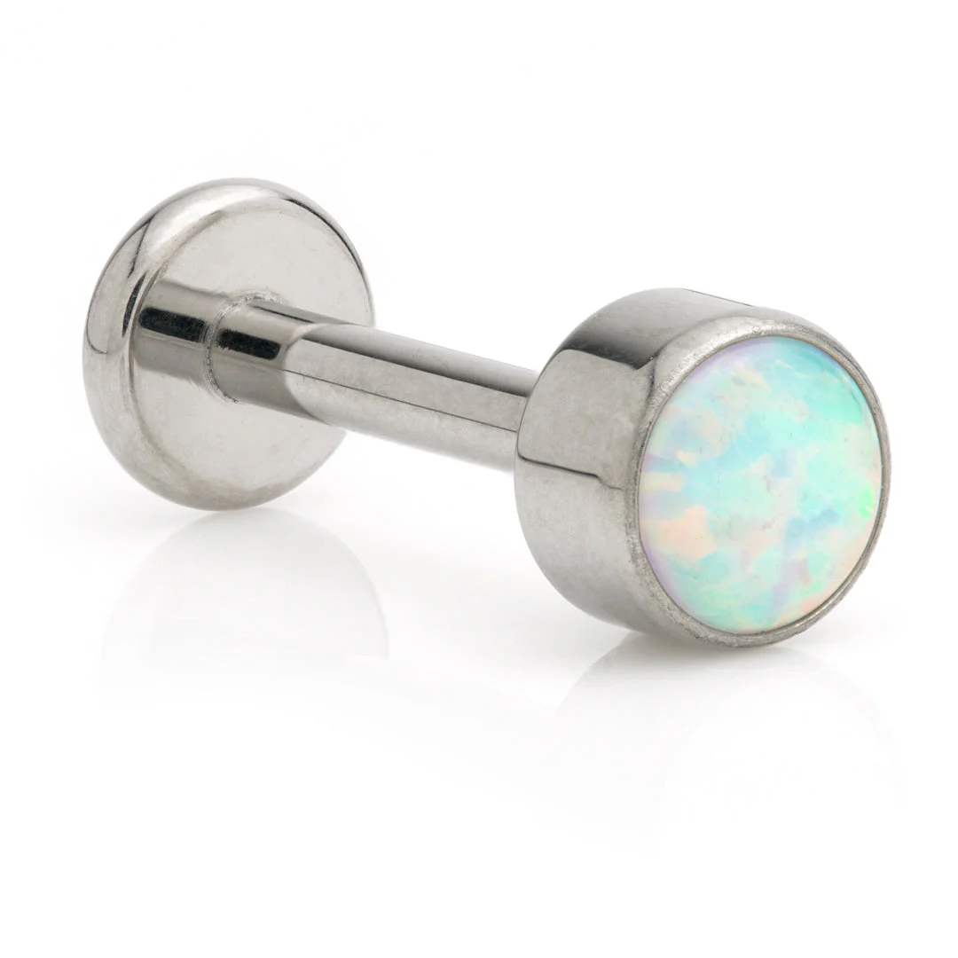 Internal Ti Micro Labret with Opal Bezel Set Disk (1.2mm) - Image 2
