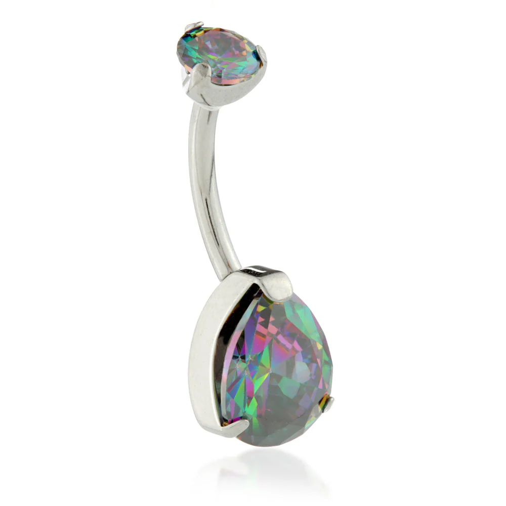 Internal Ti Tear Double Jewelled Navel - Image 2