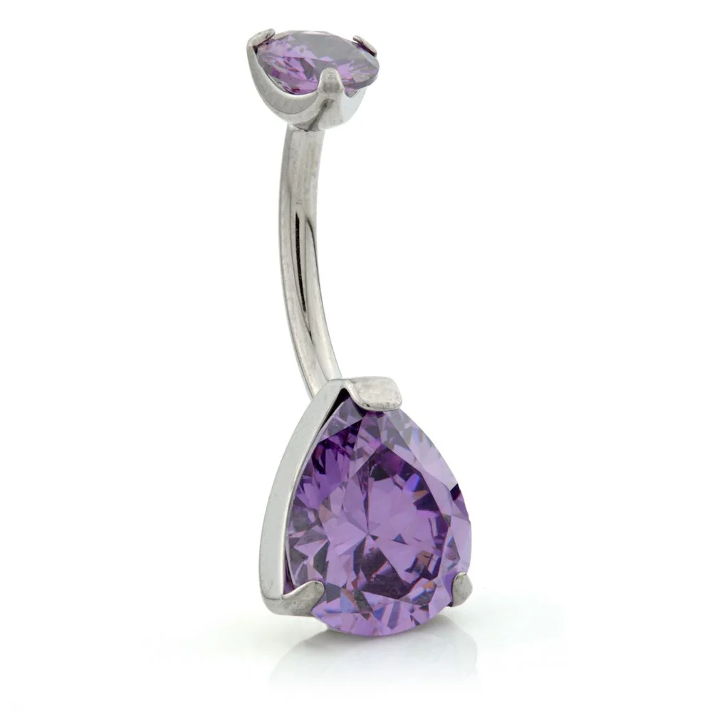 Internal Ti Tear Double Jewelled Navel - Image 3
