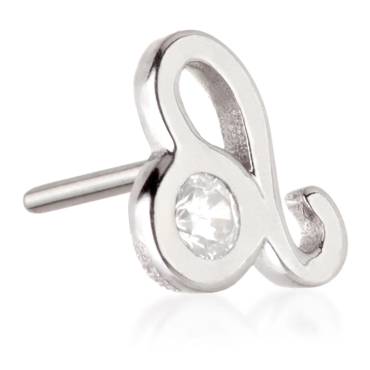 Leo Threadless Jewelled Zodiac Pin Attachment - Image 2