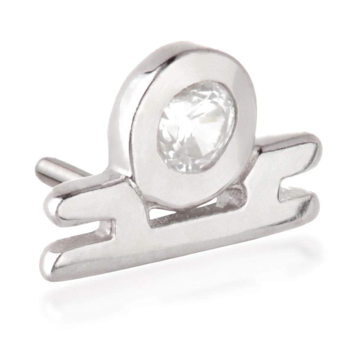 Libra Threadless Jewelled Zodiac Pin Attachment - Image 2