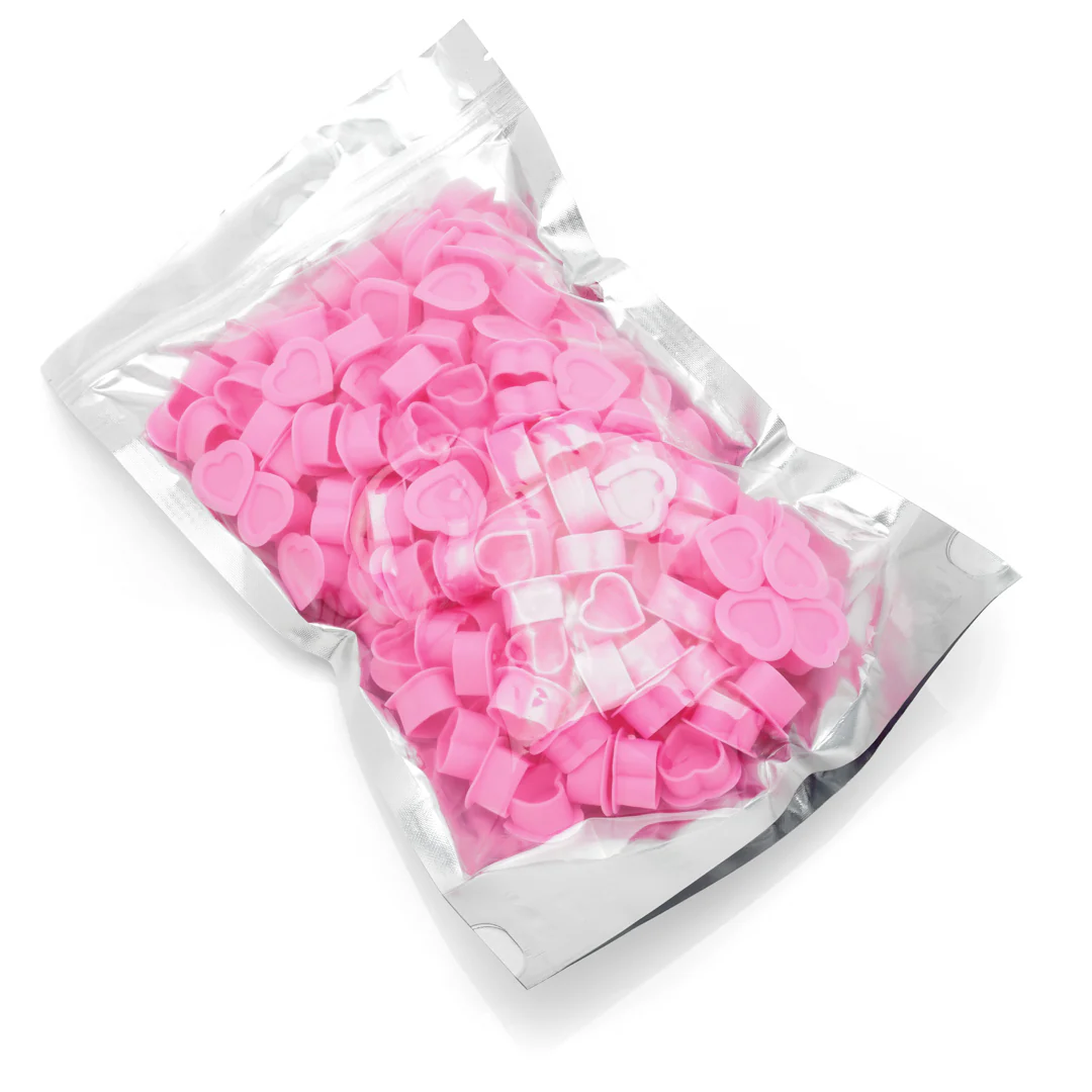 MOTH Silicone Heart Ink Caps Pink (200 pcs) - Image 3