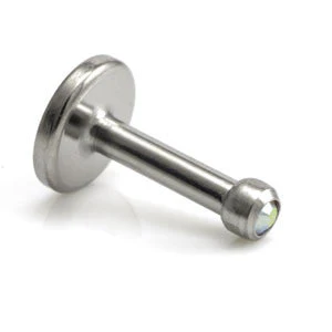 Old School Titanium Internal Thread Gem Labret