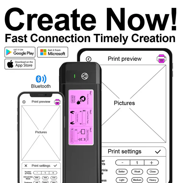 Ozer Quick Stencil Wireless Bluetooth Thermal Stencil Printer - Image 5