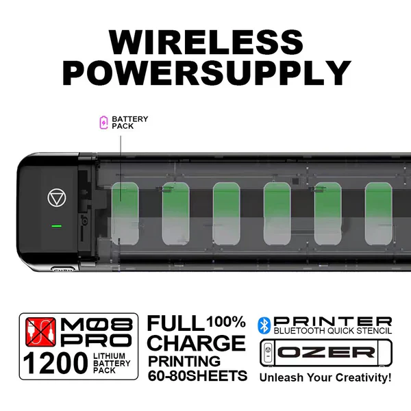 Ozer Quick Stencil Wireless Bluetooth Thermal Stencil Printer - Image 7