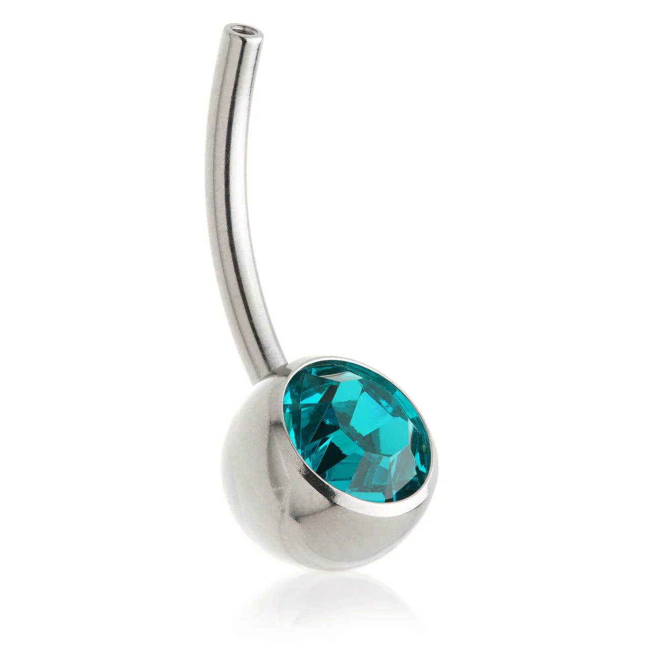 Perryman Titanium Internal Jewelled Navel Bar Stem With 0.9mm Thread - UK Made - Image 2