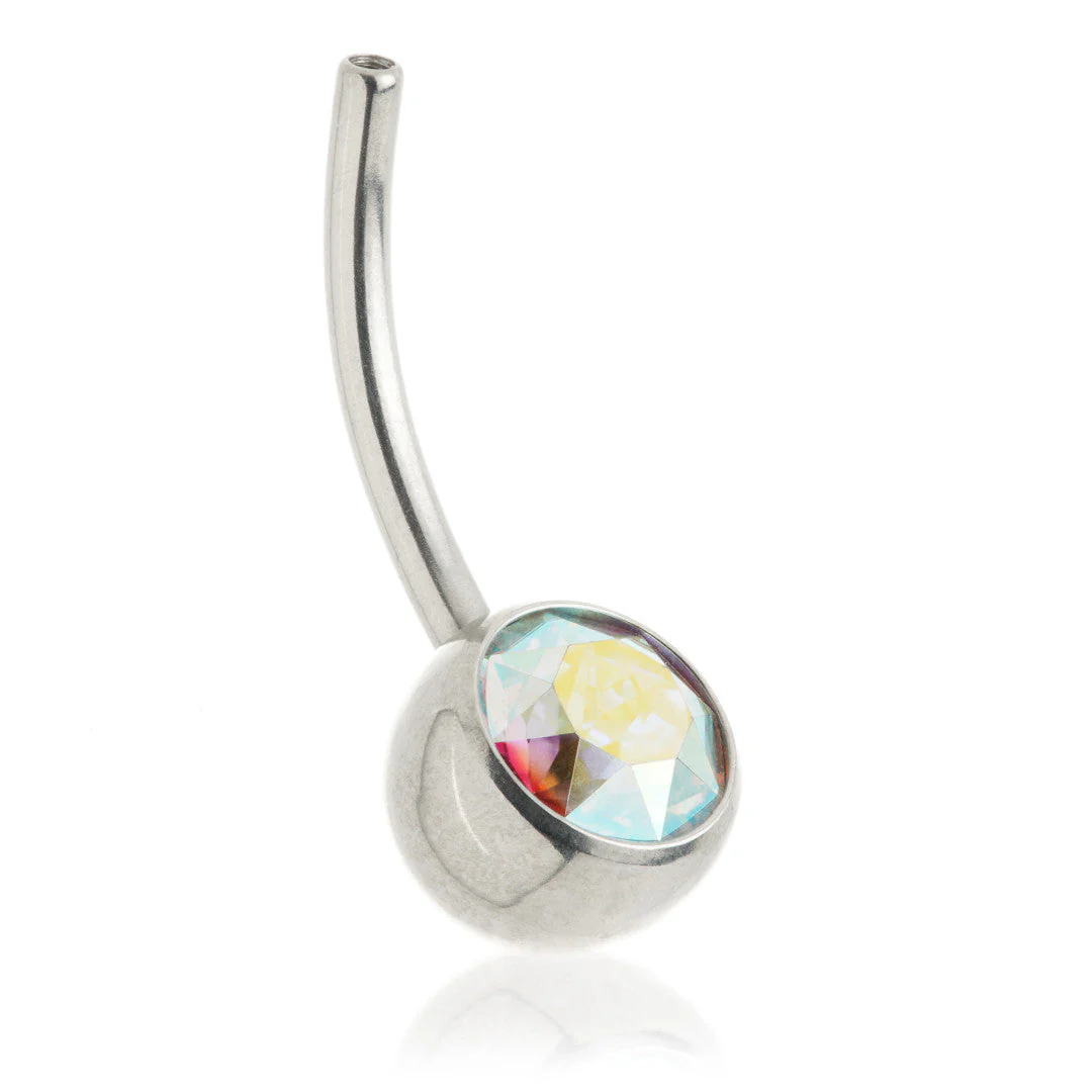 Perryman Titanium Internal Jewelled Navel Bar Stem With 0.9mm Thread - UK Made - Image 7