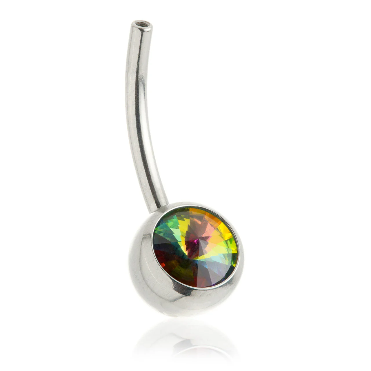 Perryman Titanium Internal Pointed Jewelled Navel Bar Stem With 0.9mm Thread - UK Made - Image 3