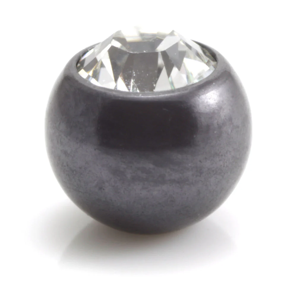 PVD Black Ti Clip In Gem Ball - Image 11