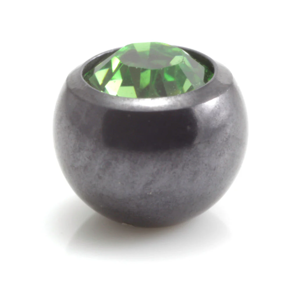 PVD Black Ti Clip In Gem Ball - Image 5