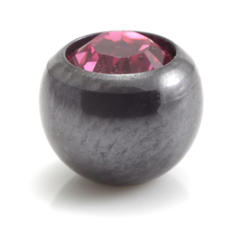 PVD Black Ti Clip In Gem Ball - Image 9