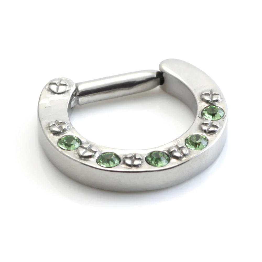 Steel Jewelled Septum Ring - Image 6